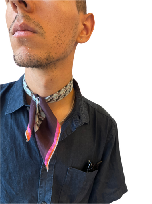 All eyes on you Habotai Silk Scarf