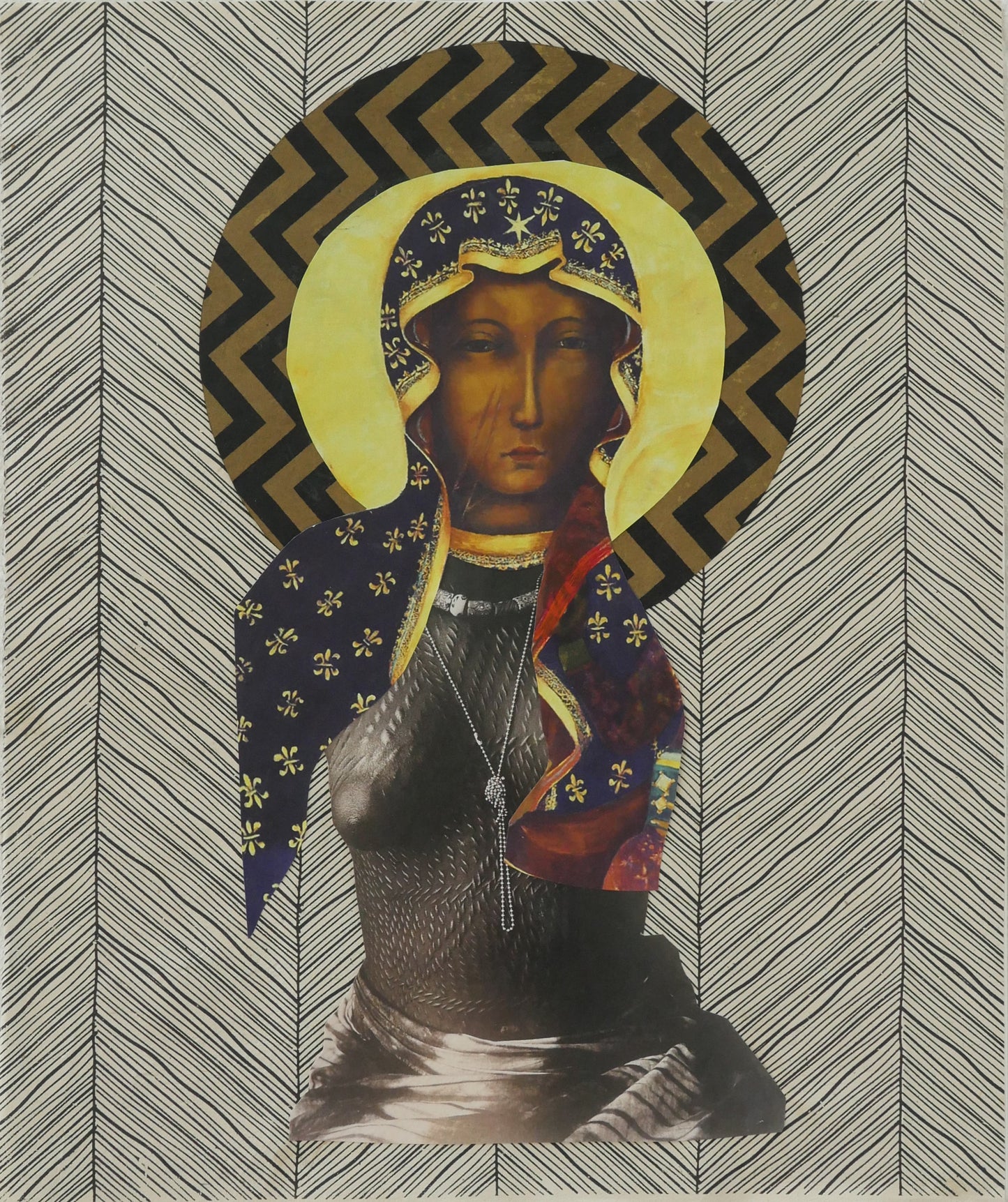 "Yoruba Mama" 2024 - Original Collage on Paper