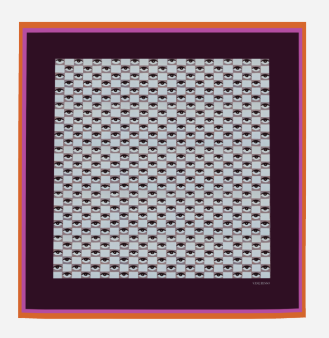 All eyes on you Habotai Silk Scarf