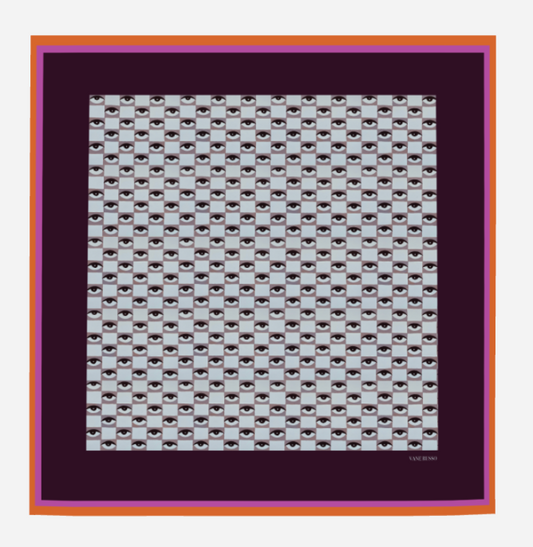 All eyes on you Habotai Silk Scarf