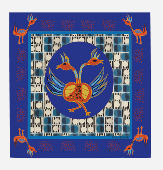 Chicken Heads Silk Scarf